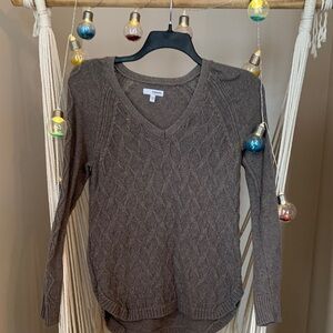 Sonoma Women's V-Neck Sweater - light brown medium